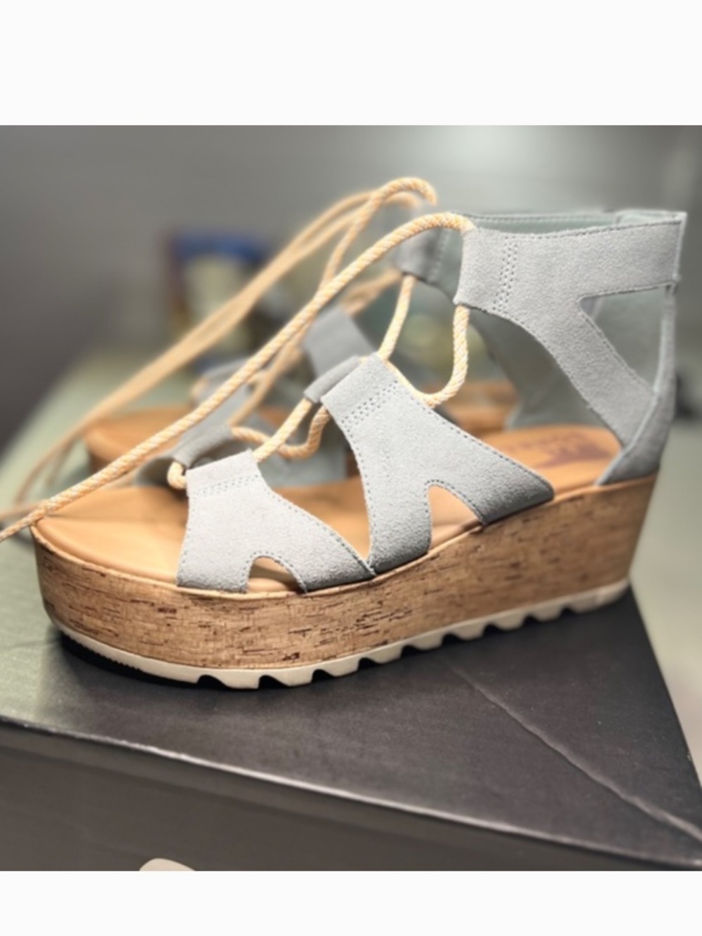 Sorel Cameron Lace-Up Suede Ghillie Gladiator Sandals